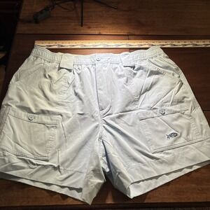AFTCO Mens Fishing Shorts Size 42 Blue Nylon Cargo Outdoor Boating Performance